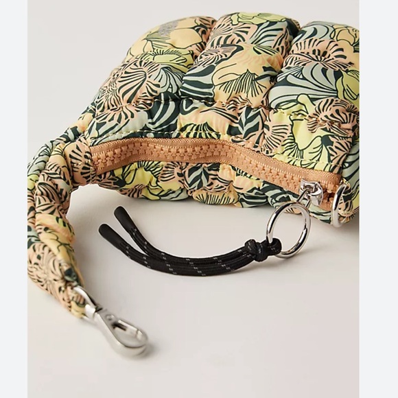 Free People Printed Micro Pouch Dense Floral Yellow - Picture 2 of 8